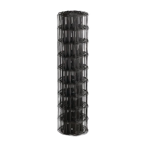 Puutarha-aita, 0% PVC, musta, 10 x 10 cm, 60 cm x 25 m